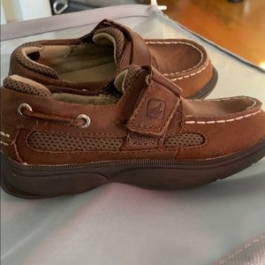 Size 9W little boys Sperry Cutter II Velcro strap